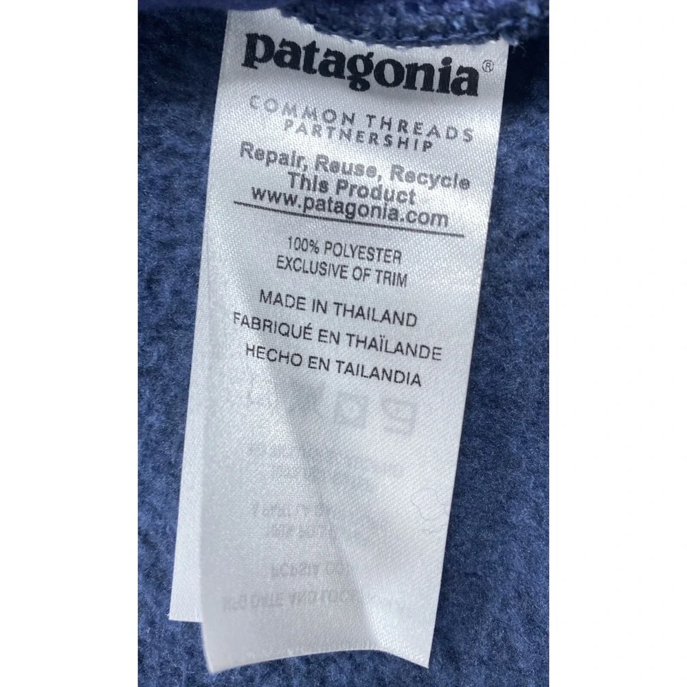 Patagonia Women's Medium Better Sweater‎ Icelandic Jacket Navy Blue Button Up